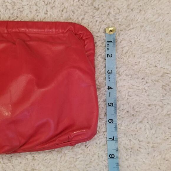 Anne Klein for Calderon Red Leather Purse Clutch - Picture 10 of 10